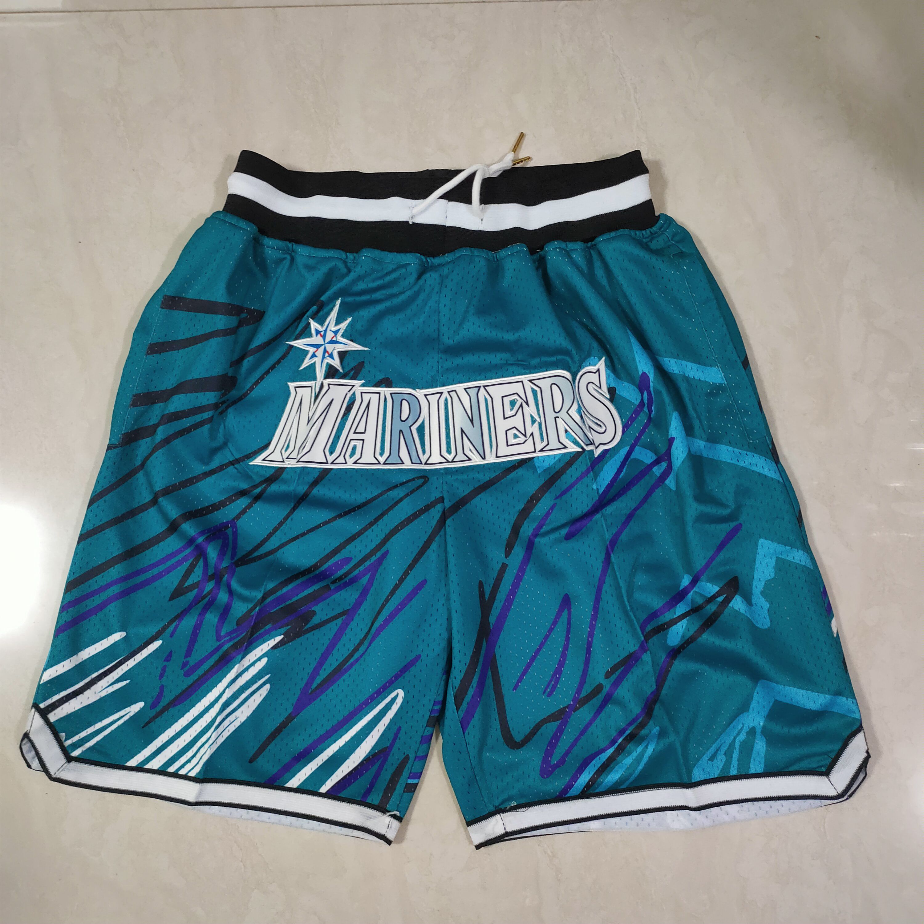 Men MLB Seattle Mariners Green Shorts->seattle mariners->MLB Jersey